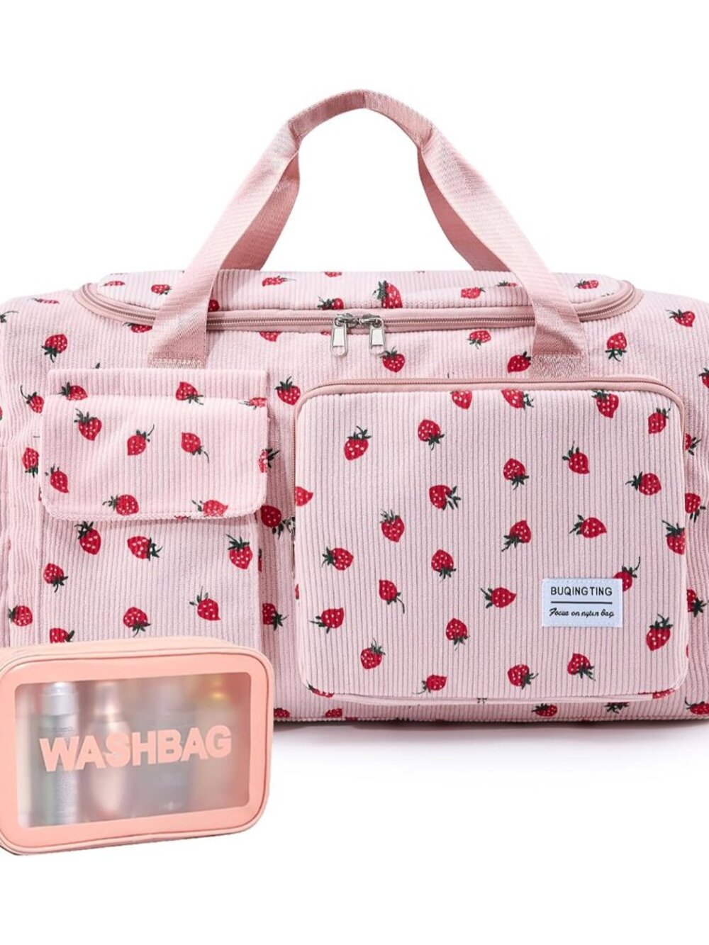 Small Gym Bag for Women, Travel Duffle Bag Carry On Weekender Bag with Shoe Comp
